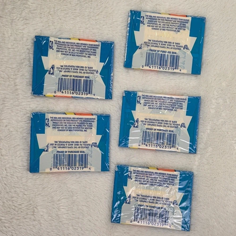 1992-93 Topps NBA Ser 1 5 Sealed Packs Gold Card Chase Lot